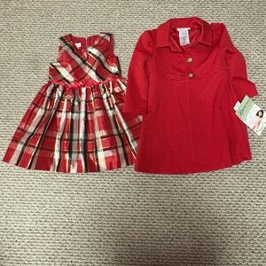 Girls Holiday Dress & Coat - 3T